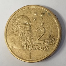 AUSTRALIA 1998 . TWO 2 DOLLARS COIN . ERROR . OFF CENTRE MIS-STRIKE